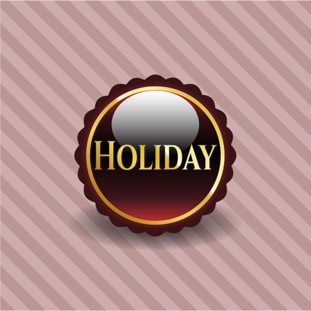 Holiday golden badge