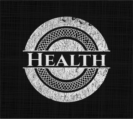 Health written with chalkboard texture