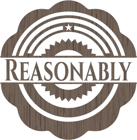 Reasonably wood icon or emblem