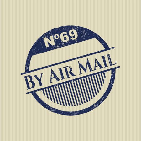 By Air Mail rubber grunge seal