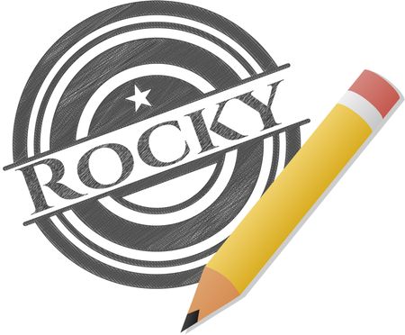 Rocky with pencil strokes