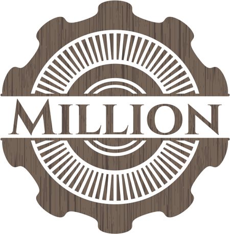 Million retro style wood emblem