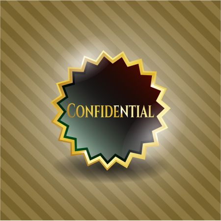 Confidential shiny badge