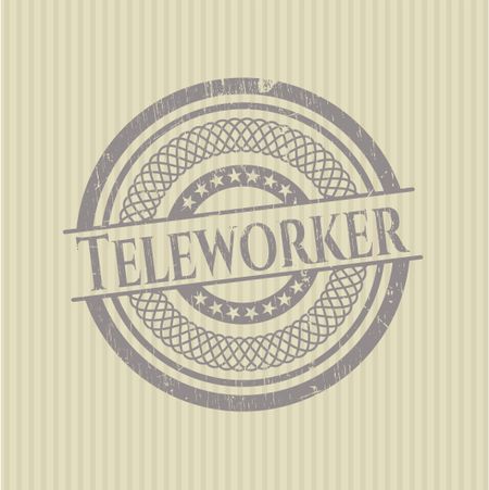 Teleworker grunge seal