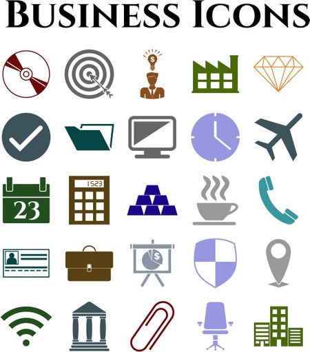 25 icon set. business Icons. Minimal Modern.