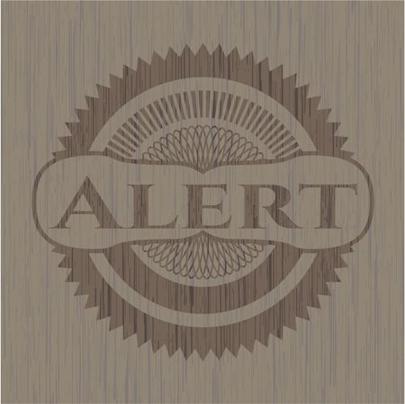 Alert retro wood emblem