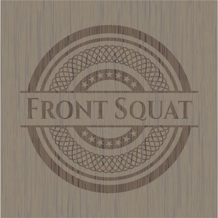 Front Squat retro wood emblem