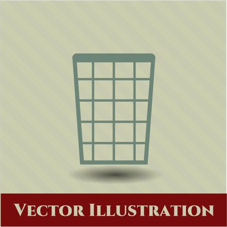 Wastepaper Basket vector icon