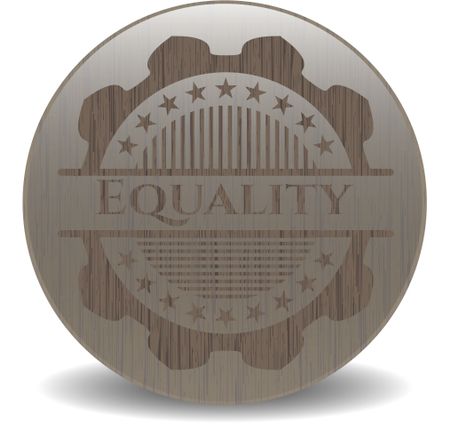 Equality retro wooden emblem