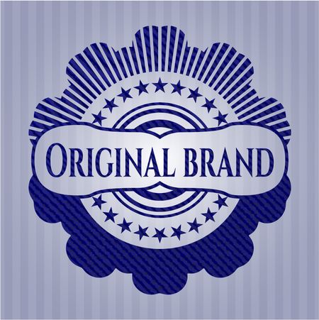 Original Brand badge with jean texture