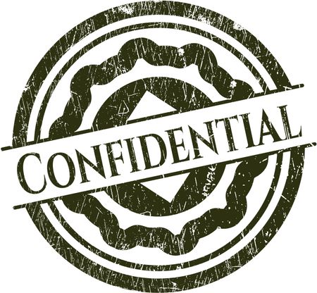 Confidential grunge seal