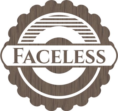 Faceless vintage wood emblem