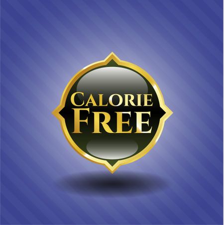 Calorie Free golden badge or emblem