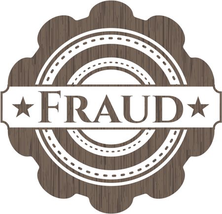 Fraud realistic wood emblem