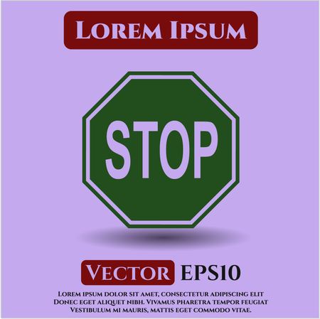 stop icon vector symbol flat eps jpg app web concept website