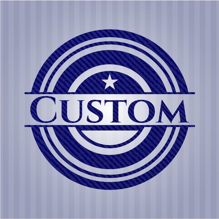 Custom emblem with jean background