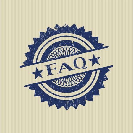 FAQ rubber stamp