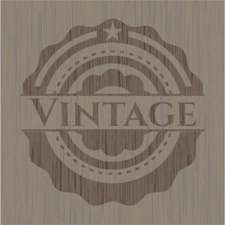 Vintage realistic wooden emblem