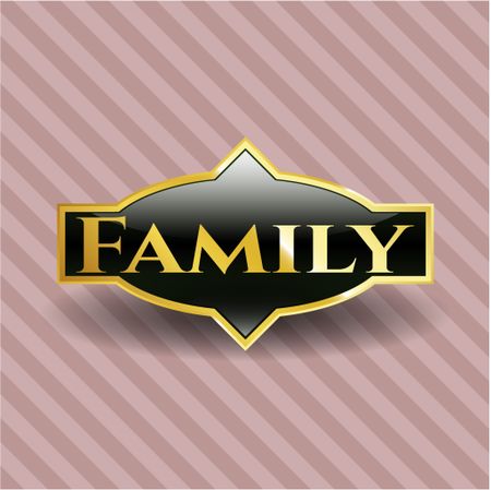 Family gold badge or emblem