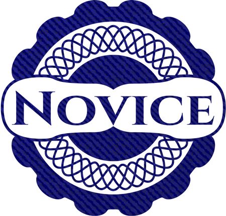 Novice emblem with denim texture