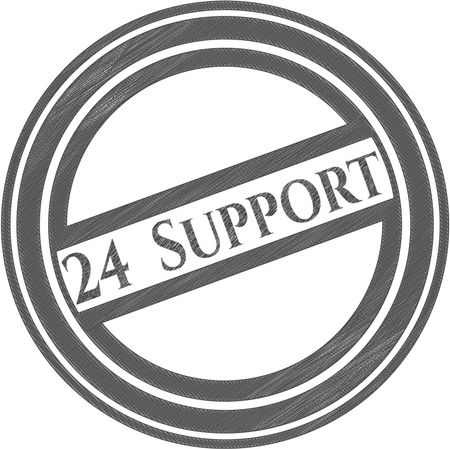 24 Support drawn in pencil