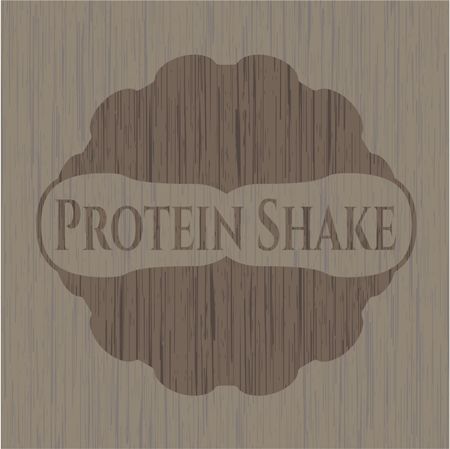 Protein Shake vintage wood emblem