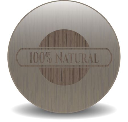100% Natural vintage wood emblem