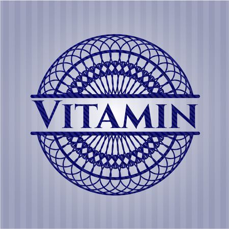 Vitamin emblem with jean high quality background