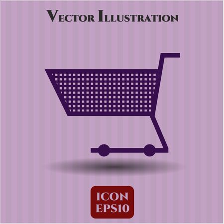 Shopping cart vector icon