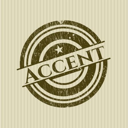 Accent rubber seal with grunge texture