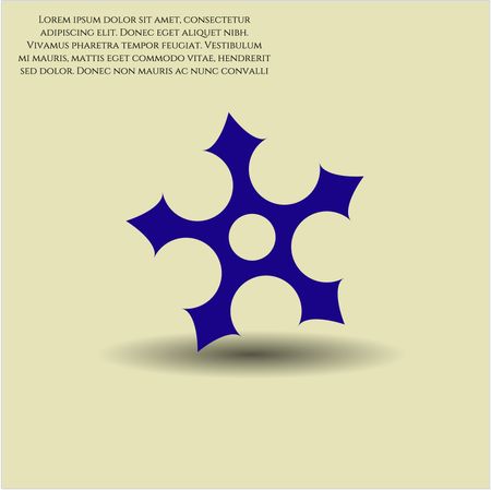ninja star icon vector symbol flat eps jpg app web concept