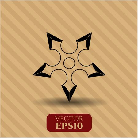 ninja star icon vector symbol flat eps jpg app web concept