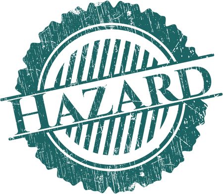 Hazard rubber grunge stamp