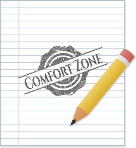 Comfort Zone pencil strokes emblem