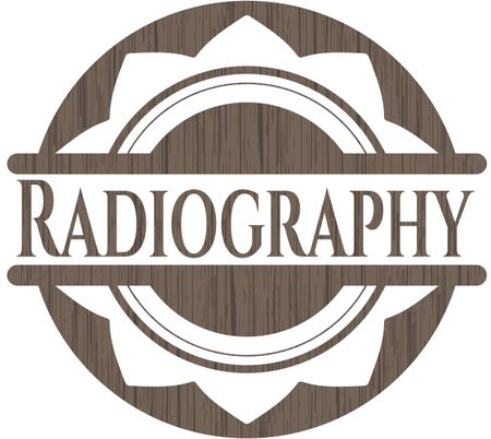 Radiography vintage wooden emblem