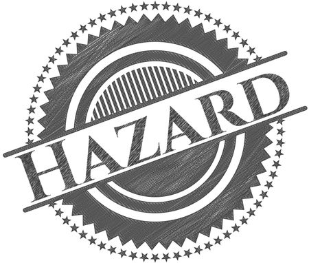 Hazard pencil strokes emblem