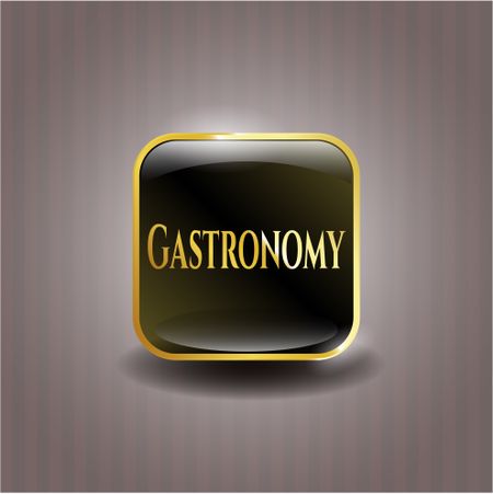 Gastronomy gold shiny badge
