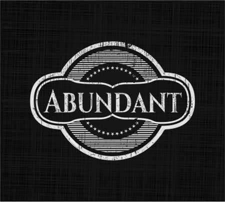 Abundant chalk emblem, retro style, chalk or chalkboard texture