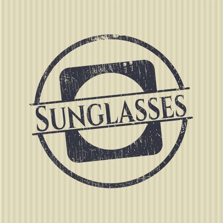 Sunglasses rubber stamp