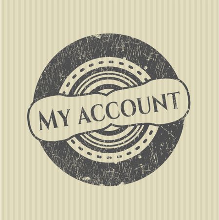 My account rubber stamp