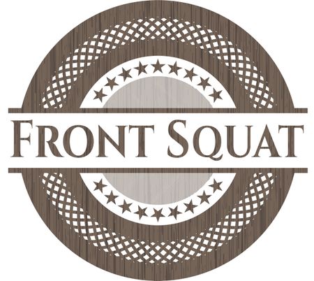 Front Squat realistic wooden emblem