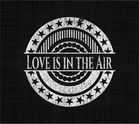 Love is in the Air chalkboard emblem