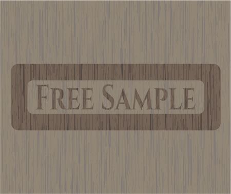 Free Sample retro wooden emblem