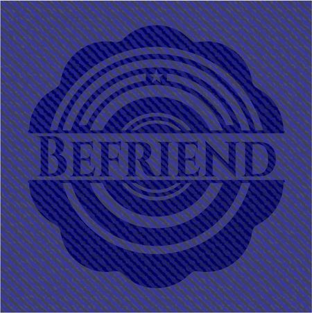 Befriend emblem with jean high quality background