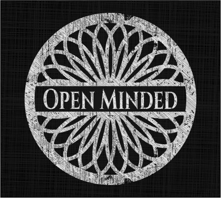 Open Minded with chalkboard texture
