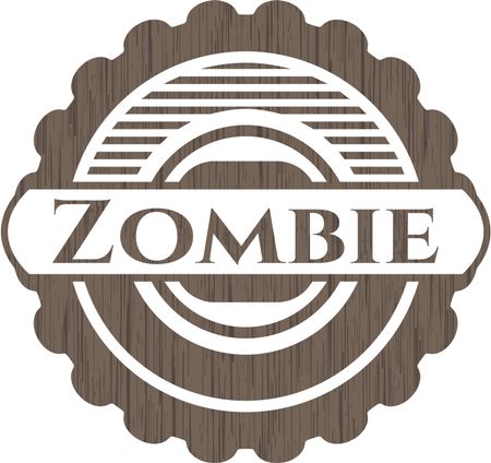 Zombie retro wood emblem