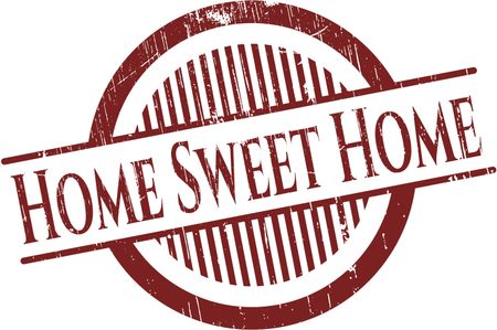 Home Sweet Home rubber grunge stamp