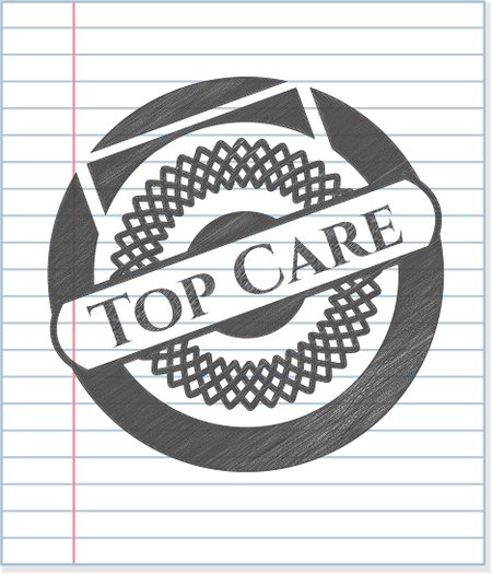 Top Care pencil strokes emblem