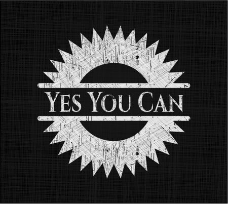 Yes You Can with chalkboard texture