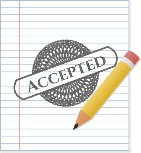 Accepted pencil strokes emblem